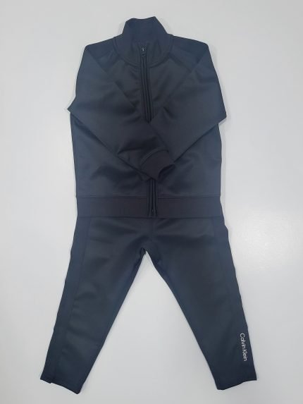 Logo Tape Zip Up Black