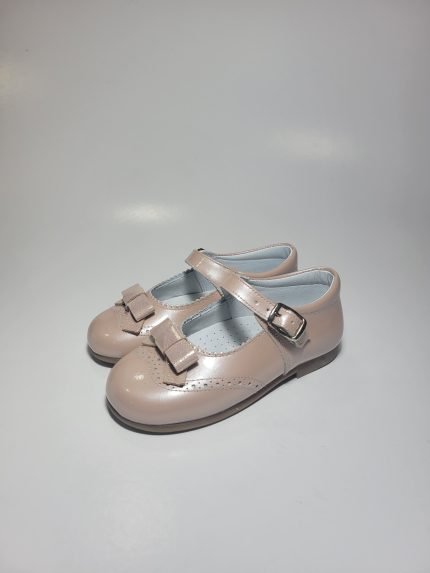 Sapato Clássico Charol Pearl Petalo Bloque Marina