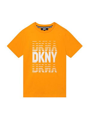 T-Shirt Laranja Broken "DKNY"
