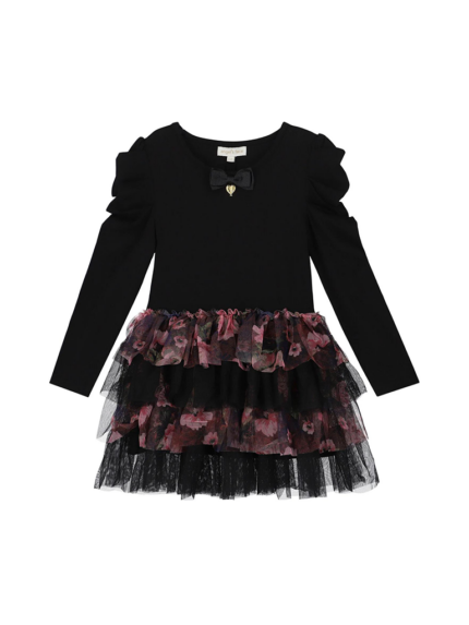 Vestido Preto Flor Sakura